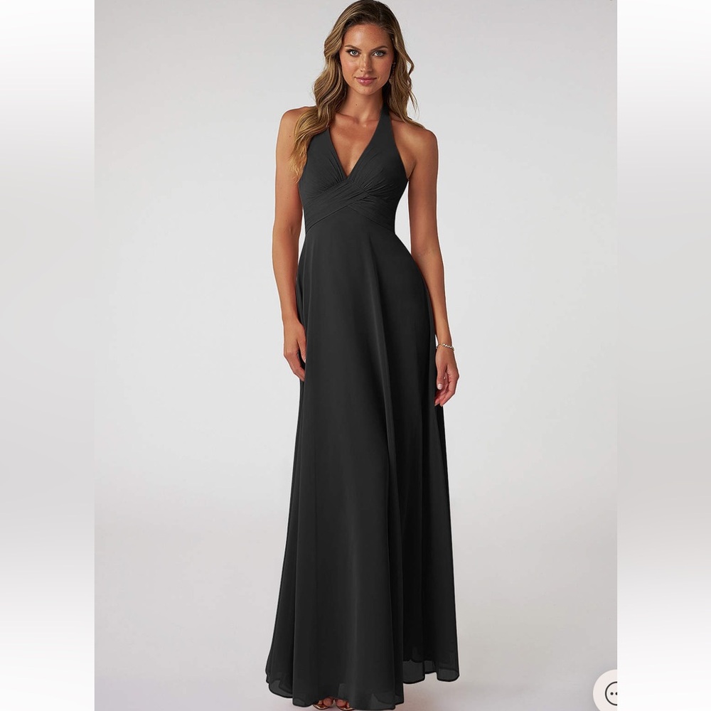 Azazie Tessie Black Maxi Dress